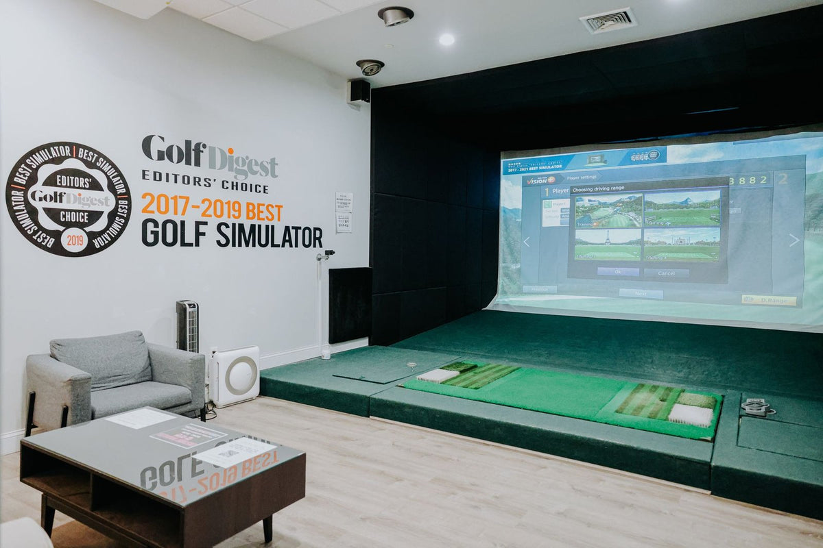 Golfzon simulator private room at 21 Golf Range